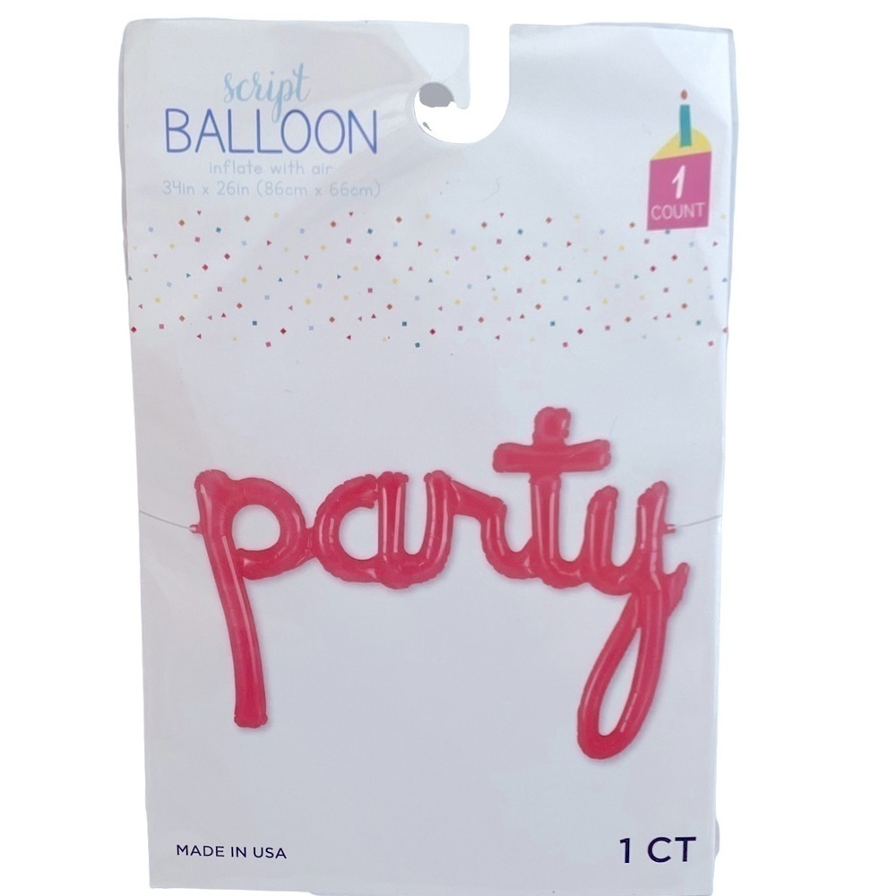 Target Red Script Balloon “Party” Celebration Party Graduation Decorations